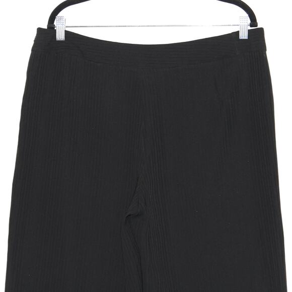Giorgio Armani 100% Silk Black Wide Leg Dress Pants Size 12 - Picture 6 of 7
